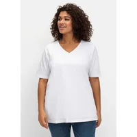 Sheego T-Shirt in weiß | Gr.: 52/54