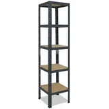 shelfplaza Schwerlastregal, anthrazit Metall, Quadratisch, 60x155x60 cm, Freizeit, Heimwerken, Werkstatt, Schwerlastregale