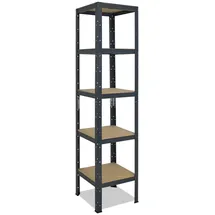 shelfplaza Schwerlastregal, anthrazit Metall, Quadratisch, 60x155x60 cm, Freizeit, Heimwerken, Werkstatt, Schwerlastregale