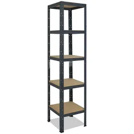 shelfplaza Schwerlastregal, anthrazit Metall, Quadratisch, 60x155x60 cm, Freizeit, Heimwerken, Werkstatt, Schwerlastregale