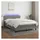 vidaXL Boxspringbett mit Matratze & LED Dunkelgrau 140x200 cm Stoff