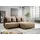 ax living Ecksofa mit Schlaffunktion Ederra 208 cm breit – beige Stoff R