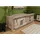 Massivmoebel24 Garderobenbank Mango 120 x 45 x 40 cm beige / beige lackiert