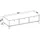 masseno TORINO Lowboard 180 cm grau MDF