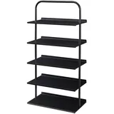 [en.casa] Poytya Schuhregal 119 x 60 x 32 cm schwarz