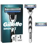 Gillette Mach3 Nassrasierer Herren, Rasierer + 2 Rasierklingen mit 3-fach Klinge, Geschenk Männer