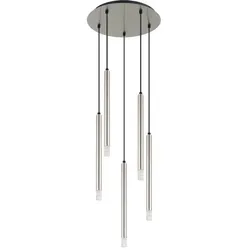 Pendelleuchte   , silber , Maße (cm): B: 34 H: 120  Ø: 34