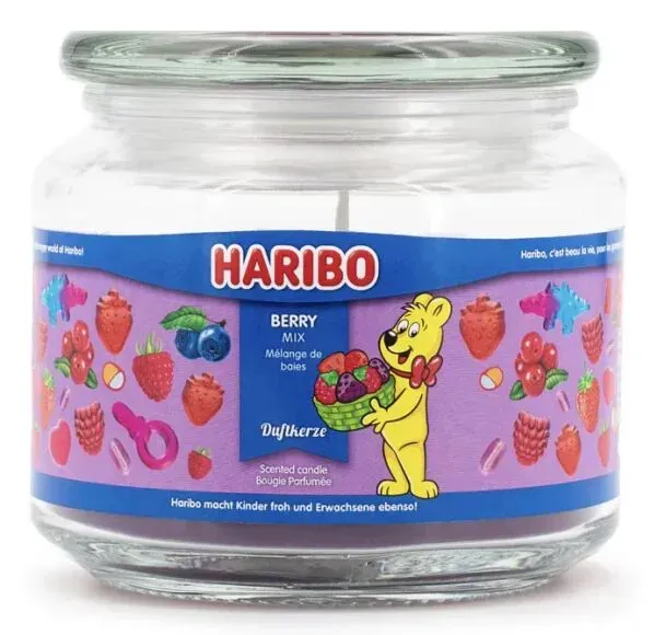 Haribo A2168 Wachskerze Rund Brombeeren, Himbeere, Erdbeere Pink 1 Stück(e)