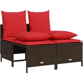vidaXL Garten-Lounge-Set 4-tlg. braun