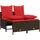 vidaXL Garten-Lounge-Set 4-tlg. braun