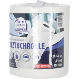 ROBBYROB Putztuchrolle 22x20cm, 400Blatt, 3-lagig 400 Blatt