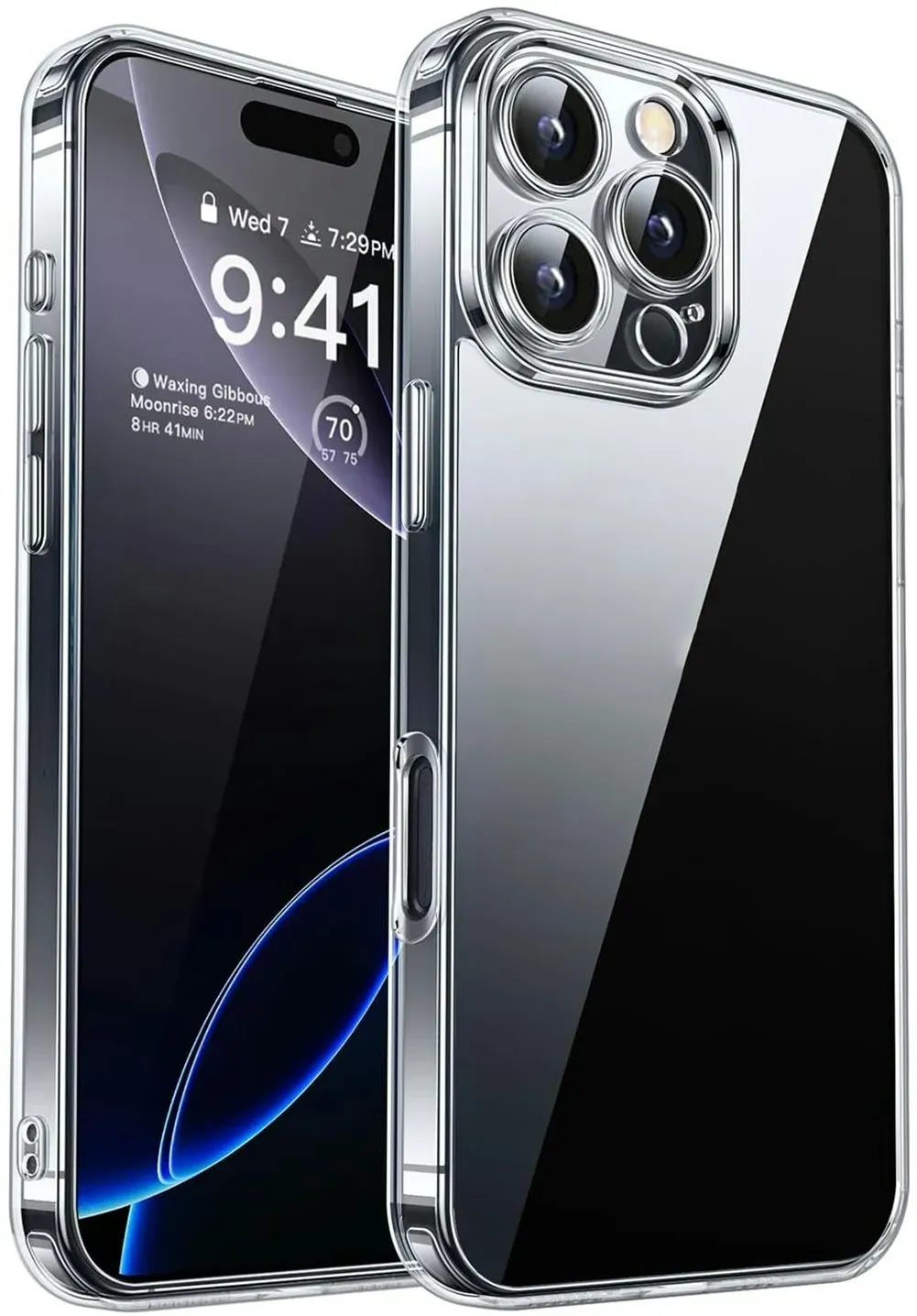 Schutzhülle für iPhone 16 Pro Kamera Case Panzerhülle Handyhülle Cover Tasche Transparent Smartphone Bumper