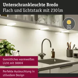 Paulmann LED Unterbauleuchte Bredo silber warmweiß 3er Set