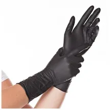 Franz Mensch Hygostar Nitril-Handschuh Safe Long XL, schwarz, puderfrei