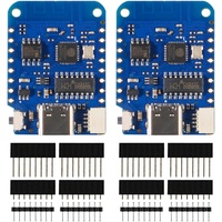 QCCAN 2 Stück für WEMOS D1 Mini V4.0.0 Type-C USB WiFi Internet of Things Board Based ESP8266 4MB MicroPython Nodemcu kompatibel für Arduino