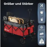 Famanu Handwagen mit Vorderradbremse, bis 150 kg Tragkraft - Faltbar