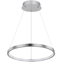 GLOBO Pendelleuchte Ring silber Hängeleuchte rund LED Lampen Wohnzimmer