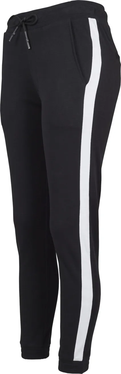 Urban Classics Damen Interlock Jogpants Schwarz/Weiß XS