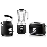 Westinghouse Retro Frühstücks-Set schwarz 3-tlg. inkl. Standmixer
