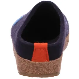 HAFLINGER Grizzly Faible Unisex Filz-Kork Pantoffel, Mittelblau,