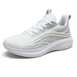 Leichte, rutschfeste Arbeitsschuhe für Damen, lässige Wanderschuhe für Damen, bequeme, atmungsaktive schwarze Schuhe für Damen, Damen-Sneaker für den Gastronomiebereich ( Color : Grey , Size : 40 EU ) - 40 EU