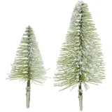 Kaemingk Bürsten Minibaum Am Klipp Grün 27 Cm Weihnachtsdeko