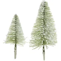 Kaemingk Bürsten Minibaum Am Klipp Grün 27 Cm Weihnachtsdeko