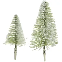 Kaemingk Bürsten Minibaum Am Klipp Grün 27 Cm Weihnachtsdeko