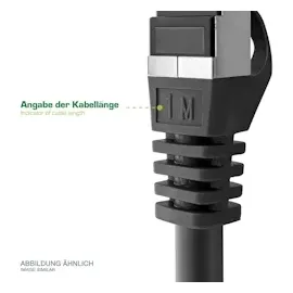 InLine Patchkabel Slim, Cat.6A, S/FTP, TPE (LSZH), PoE, schwarz, 0,5m