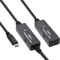 InLine USB 3.2 Gen.1 Aktiv-Verlängerung, USB-C Stecker an USB-C Buchse, 10m