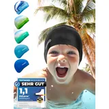 KIDVERSE Badekappe Kinder wasserdicht - Schwimmhaube Kinder mit Anti-Rutsch-Noppen - Badekappen für Schwimmer mit UV Schutz - Schwimmhaube Jungen - Reißfeste Badehauben in verschiedenen Größen