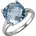 ZEEme Silber 925 rhodiniert mit Blautopas (beh.) 12mm