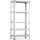 Wiltec Schwerlastregal 75x30x154cm, Gesamtlast 875kg, Steckregal verzinkt aus Stahl, Lastenregal mit 5 Ablagen, Werkstattregal
