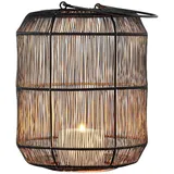 Marrakesch Orient & Mediterran Interior Skandinavisches Windlicht Stello modern aus Metall in Schwarz 27 cm