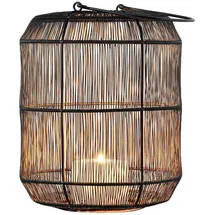 Marrakesch Orient & Mediterran Interior Skandinavisches Windlicht Stello modern aus Metall in Schwarz 27 cm