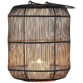 Marrakesch Orient & Mediterran Interior Skandinavisches Windlicht Stello modern aus Metall in Schwarz 27 cm
