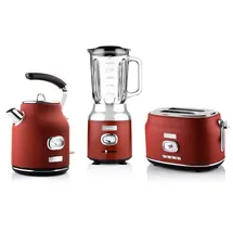 Westinghouse Retro Frühstücks-Set rot 3-tlg. inkl. Standmixer