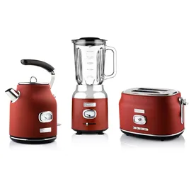 Westinghouse Retro Frühstücks-Set rot 3-tlg. inkl. Standmixer