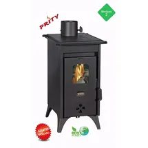 Prity MINI D Stahl Schwarz/Abdeckplatte Glas