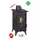 Prity MINI D Stahl Schwarz/Abdeckplatte Glas