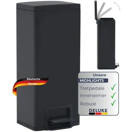 deluke Mülleimer 30 l Schwarz