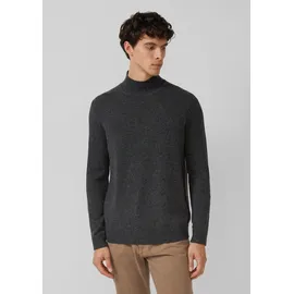 s.Oliver Strickpullover aus Wollmix mit Stehkragen - grau - 3XL