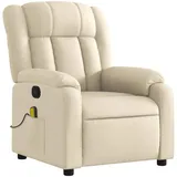 vidaXL Massagesessel 50 x 98 x 50 cm Creme mit Fernbedienung