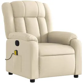 vidaXL Massagesessel 50 x 98 x 50 cm Creme mit Fernbedienung