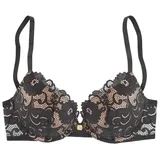 JETTE Push-up-BH Damen schwarz-caramel Gr.70A