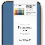 SCHLAFGUT Premium Baumwolle 90 x 190 - 100 x 220 cm blue mid