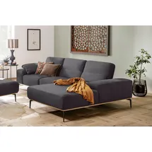 W.Schillig Ecksofa "run, Designsofa mit tollem Sitzkomfort, bequem, L-Form", grau (anthrazit w82), B:299cm H:88cm T:178cm, Longlife Xtra-Leder Z73: Naturwalkleder der Luxusklasse aus den erlesensten Rohhäuten.