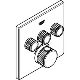 Grohe Fertigset Grohtherm Smartcontrol UP-THM, 3 Absperrventil, eck., phantom bla