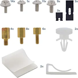 InLine Schraubenset, mit Jumper, Klebeklipp etc.