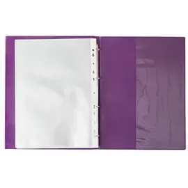 IDENA Zeugnismappe A4 Violett/Blau 10 Hüllen